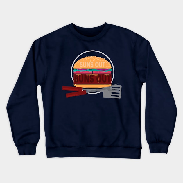 Sun's Out; Buns Out! Crewneck Sweatshirt by moose_cooletti